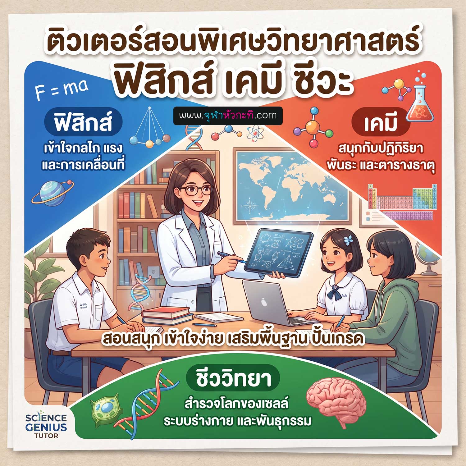 รับสอนพิเศษ วิทยาศาสตร์