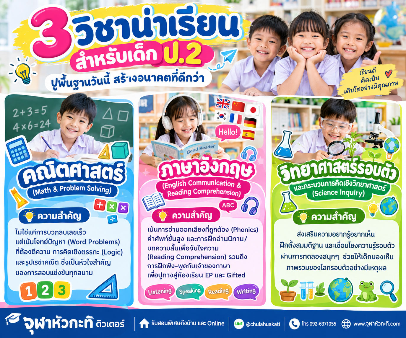 วิชาน่าเรียนกำหรับเด็ก ป.2